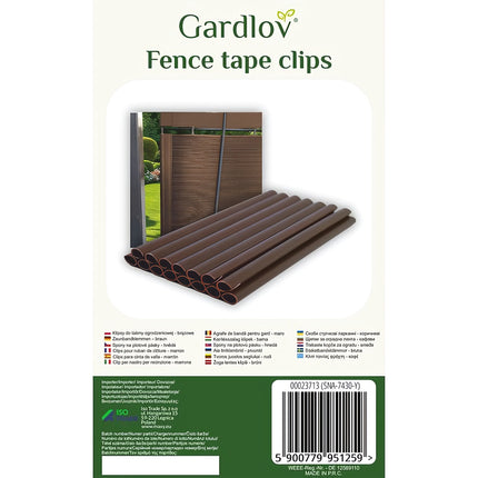 Fence tape clips - brown 23713