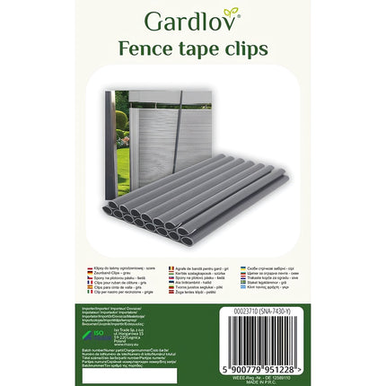 Fence tape clips - gray 23710