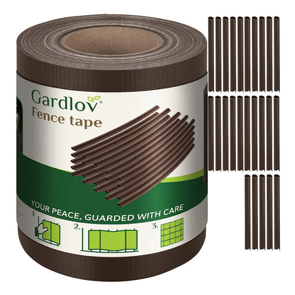 Fencing tape 19cmx35m 450g/m2 brown 23702
