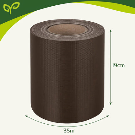 Fencing tape 19cmx35m 450g/m2 brown 23702