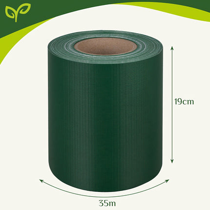 Fencing tape 19cmx35m 450g/m2 green 23699