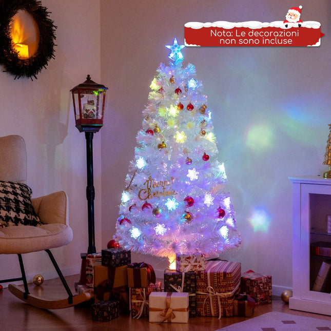 Fiber Optic Christmas Tree 120 cm, LED Lights, Star Top