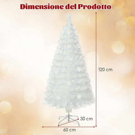 Fiber Optic Christmas Tree 120 cm, LED Lights, Star Top