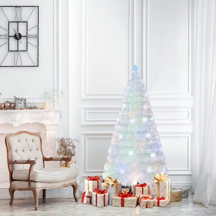 Fiber Optic Christmas Tree 120 cm, LED Lights, Star Top