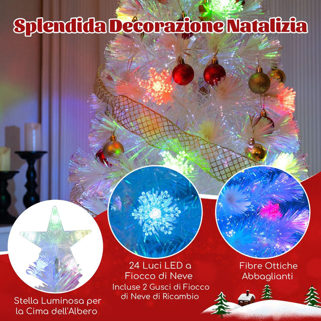 Fiber Optic Christmas Tree 150 cm, 24 LED, Star Top