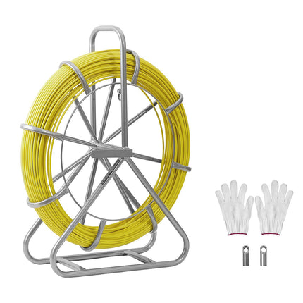 Fiberglass Fish Tape 100 m, 6.3 mm, Stand, Non-Conductive