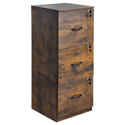 File Cabinet, 3-Drawer Locking, Adjustable Rails A4 Legal