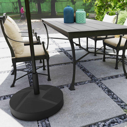 Fillable Umbrella Base, 30kg, Black, HDPE, 36/38/48mm