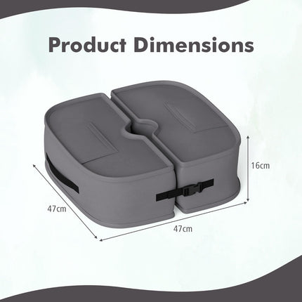 Fillable Umbrella Base, 40kg Capacity, Portable, Grey