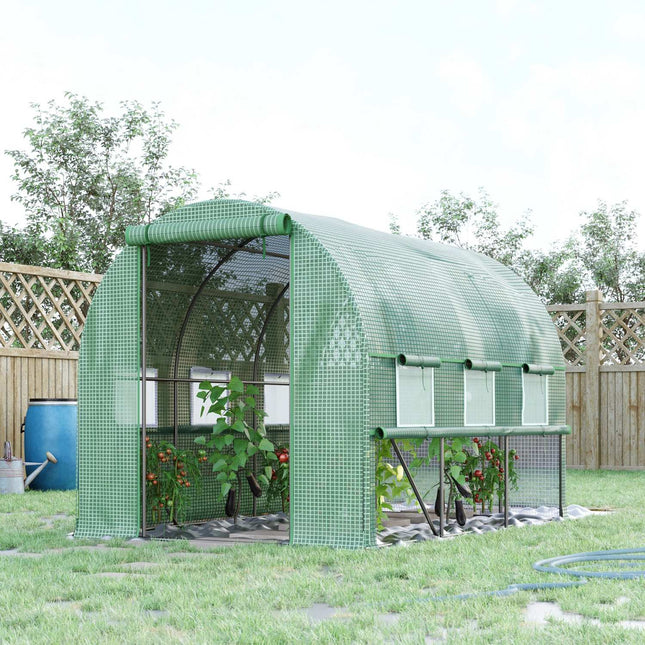 Walk-In Film Greenhouse - UV protected, 6 windows, 2.95x2x2M