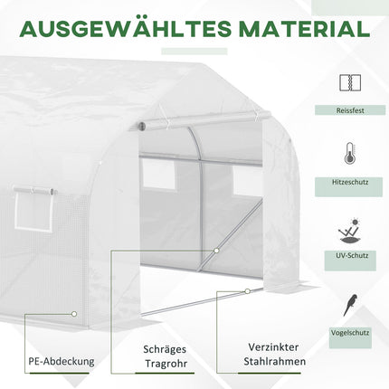 Greenhouse film 4.45x2.99x2.05M UV protection, windproof