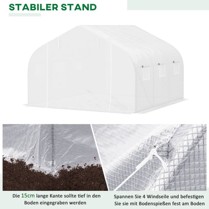Greenhouse film 4.45x2.99x2.05M UV protection, windproof