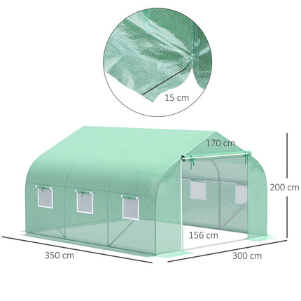 Greenhouse film, Cold frame, 350x300x200 cm Gable roof
