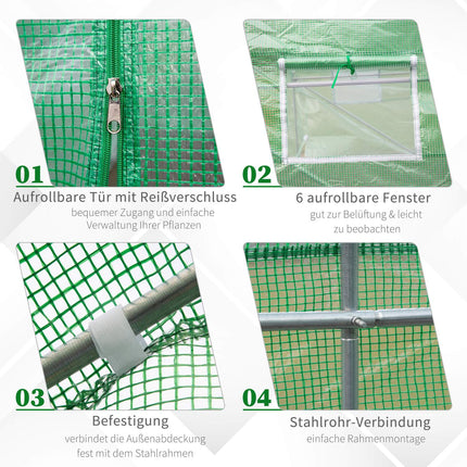 Greenhouse film, Cold frame, 350x300x200 cm Gable roof
