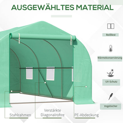 Greenhouse Cold frame, Gable roof, 450×300×205 cm