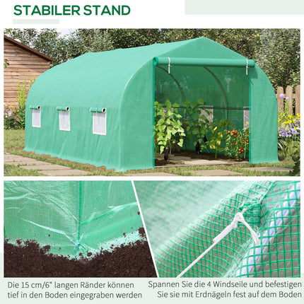 Greenhouse Cold frame, Gable roof, 450×300×205 cm