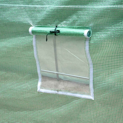Greenhouse tunnel with 6 mesh windows - 395x195x190 cm