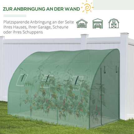 Tomato greenhouse with UV protection, roller doors, 300x150x197 cm