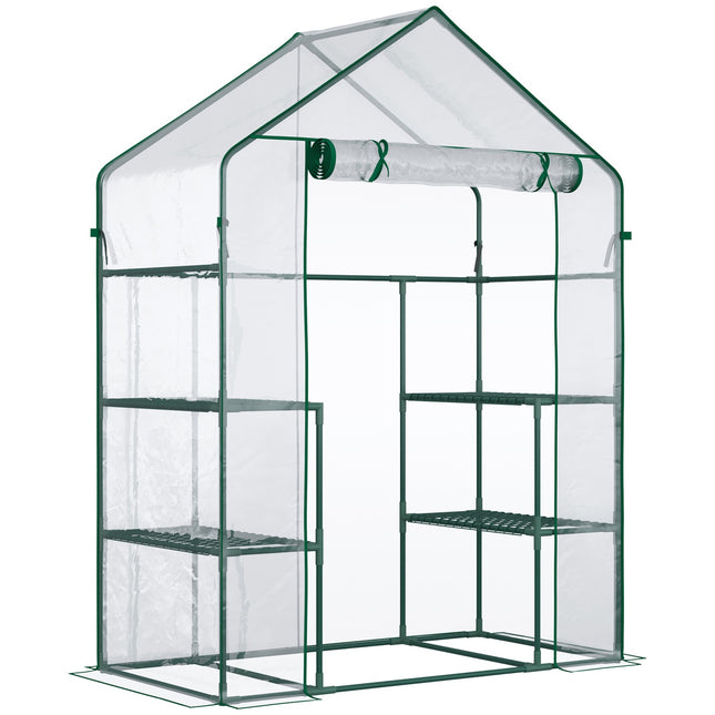 Walk-In tomato greenhouse, 6 shelves, 142x73x195cm