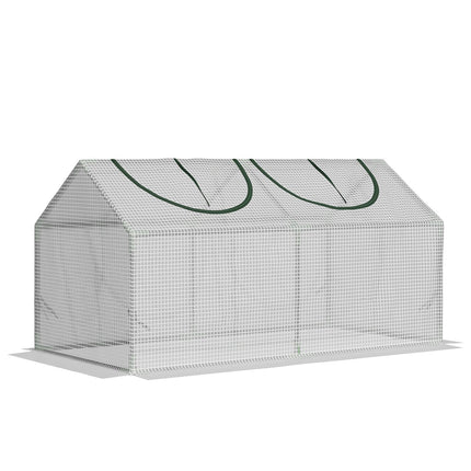 Greenhouse with window - 120x60x60 cm, White PE Cold frame