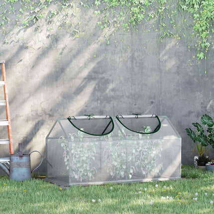 Greenhouse with window - 120x60x60 cm, White PE Cold frame
