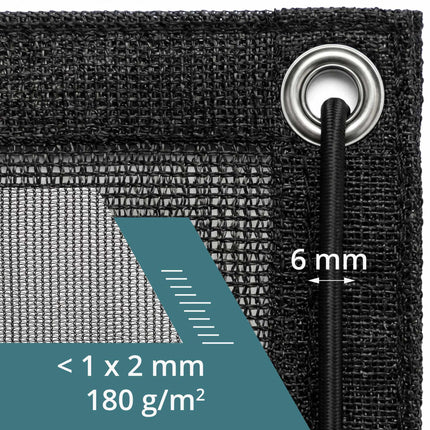 Fine-Mesh Trailer Net 3x4m with Elastic Cord