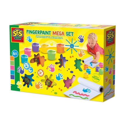Fingerpaint Mega Set, 6 Vibrant Colors for Creative Fun