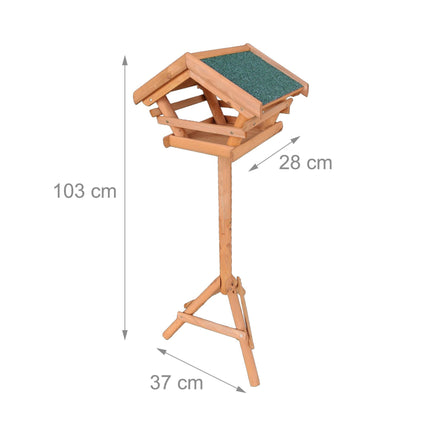 Fir Wood Bird Feeder with Stand – Weatherproof