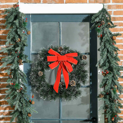 Christmas tree wreath, 60cm, green, hanging eyelet
