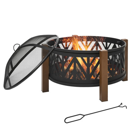 Fire bowl Grill & Fire basket with spark protection, 78x60cm
