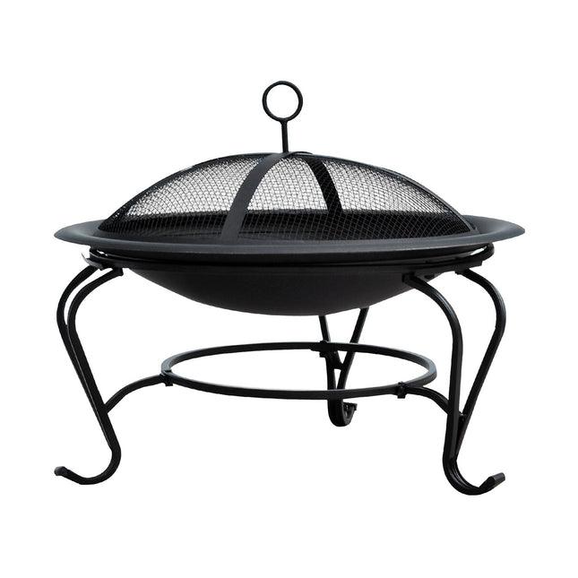 Fire bowl Fire pit with spark protection, metal, 70.5x40 cm