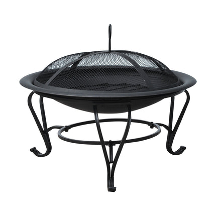 Fire bowl Fire pit with spark protection, metal, 70.5x40 cm