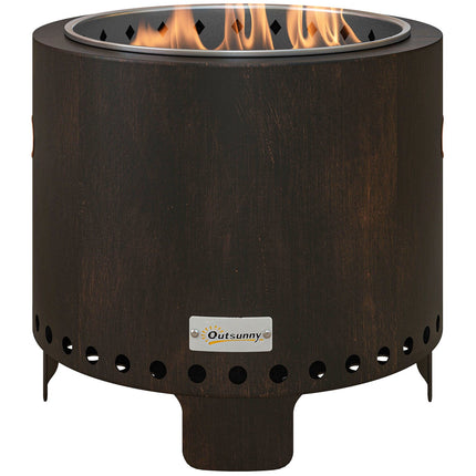 Smokeless fire bowl, Ø45 Cm, metal hearth for garden/camping