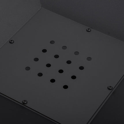Fire bowl with grill & spark guard, steel, 45x45x34 cm