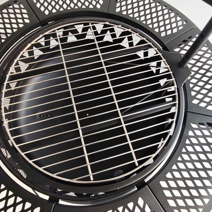 Fire Bowl with 2 Adjustable Swivel Grates