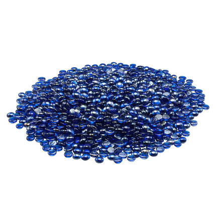 Fire Pit Glass Beads, Cobalt Blue, 20 lb, 3/4 in