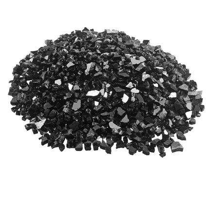 Fire Pit Glass, Black Reflective 10 lb 1/2-Inch