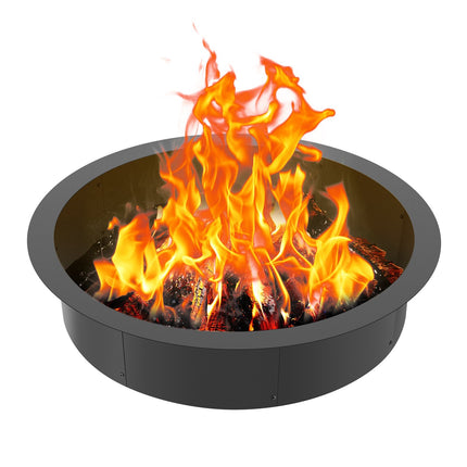 Fire Pit Ring Liner, 40-In OD, Carbon Steel, 10-In H