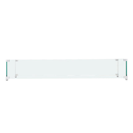 Fire Pit Wind Guard, 38 x 10.5 x 6 in Tempered Glass