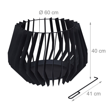 Fire basket with fire fork