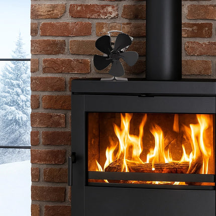 Fireplace Fan, 5-Blade Heat Powered