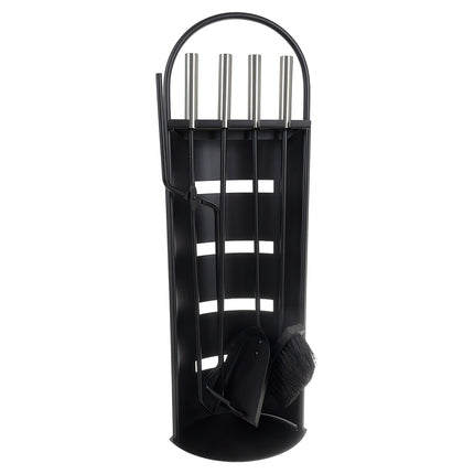 Fireplace Tool Set, Steel 5-in-1 with Stand