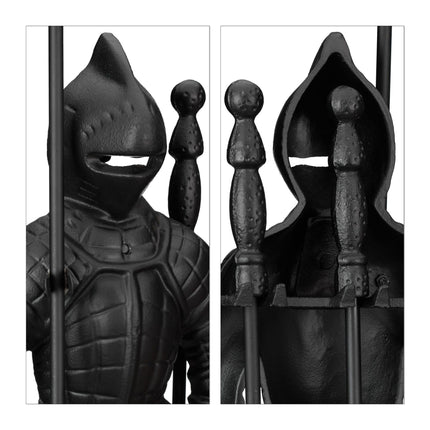 Fireplace knight cast iron four parts