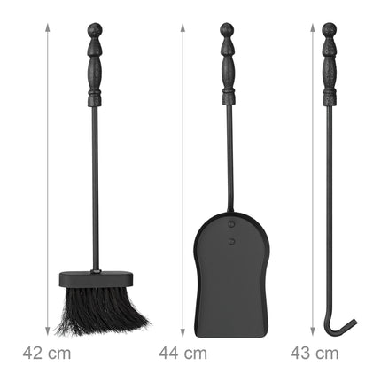 Fireplace knight cast iron four parts
