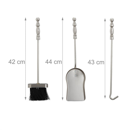 Fireplace knight cast iron four parts