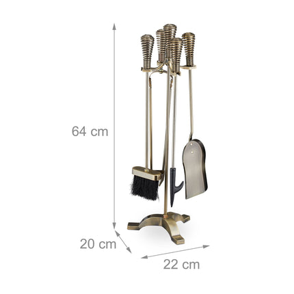 Fire stand in 5 parts in gold