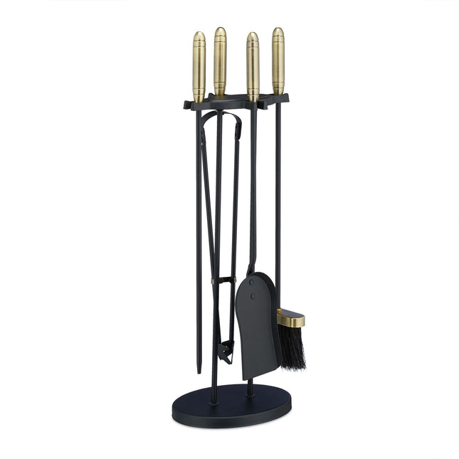 Fire stand with 5 parts in black/gold