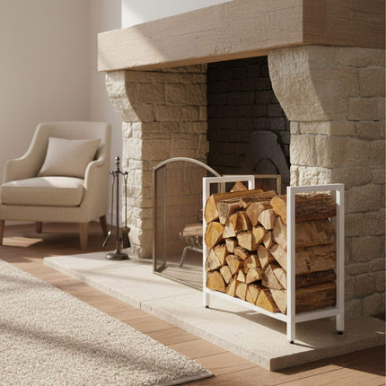 Firewood Rack, Iron, Space-Saving Design