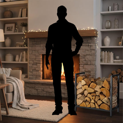Firewood Rack, Iron – Space-Saving Log Storage