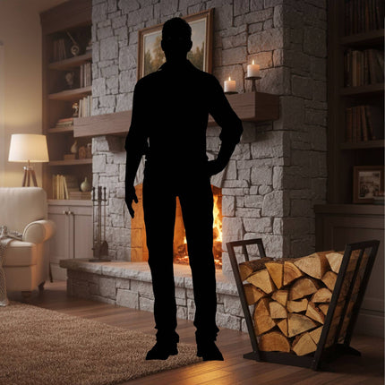 Firewood Rack – Iron V-Shaped Log Holder
